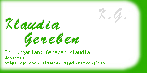 klaudia gereben business card